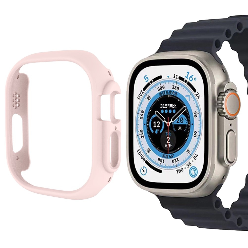 Half plastové nasadzovacie puzdro na Apple Watch Ultra 4/3/2/1 49mm - ružové