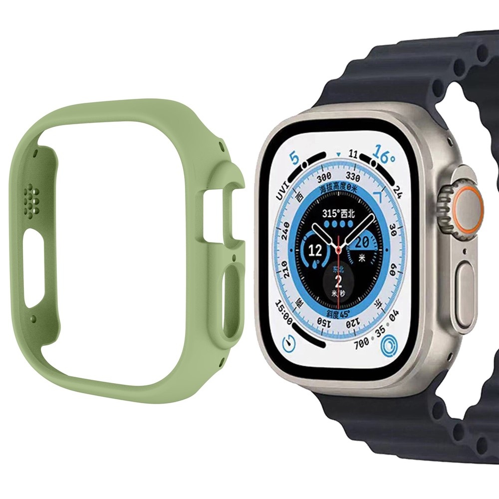Half plastové nasadzovacie puzdro na Apple Watch Ultra 4/3/2/1 49mm - svetlozelené