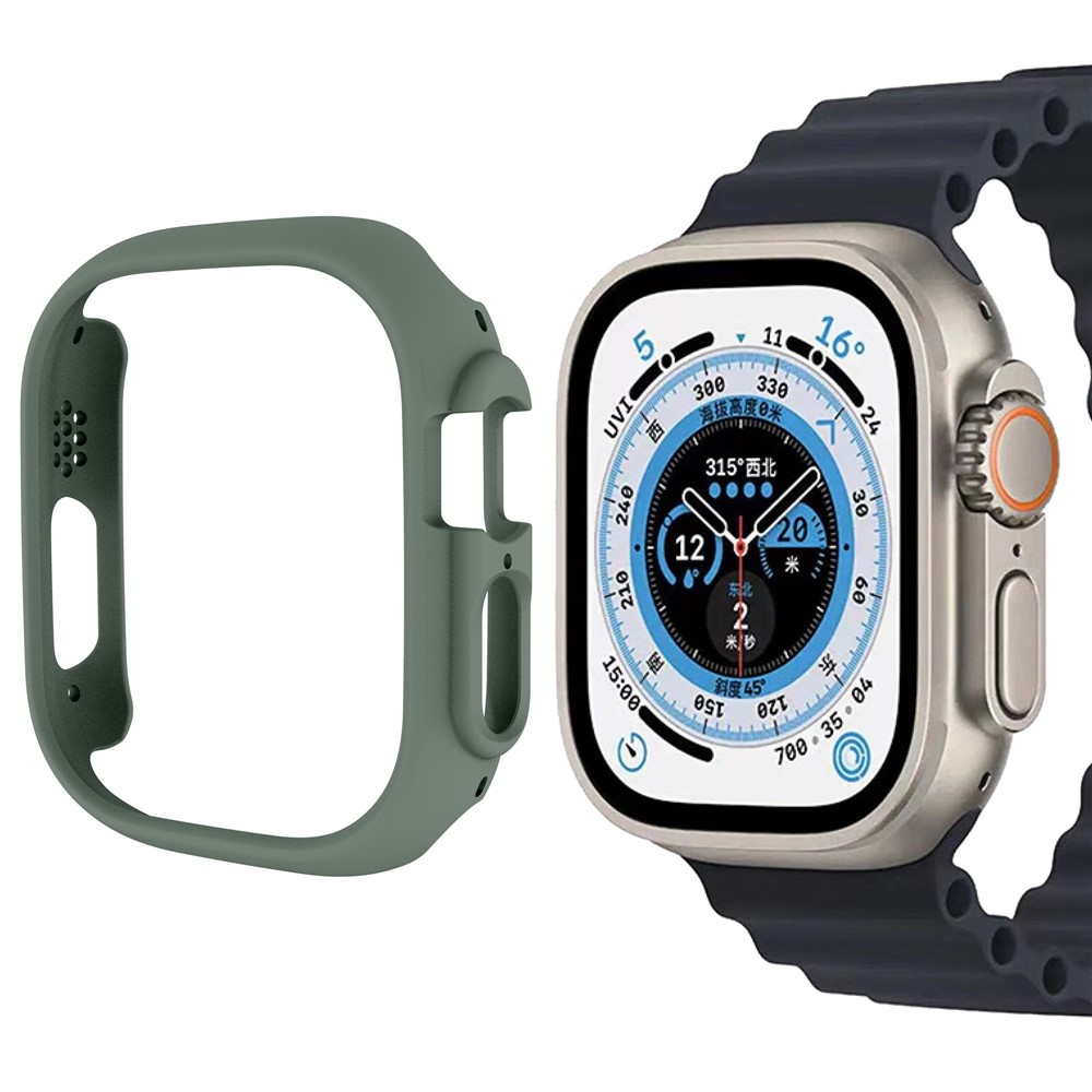 Half plastové nasadzovacie puzdro na Apple Watch Ultra 4/3/2/1 49mm - zelené