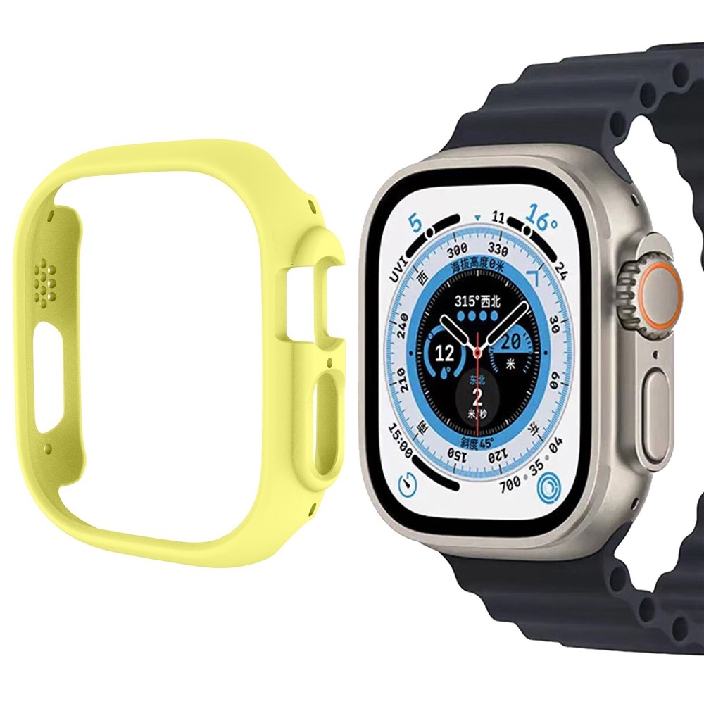 Half plastové nasadzovacie puzdro na Apple Watch Ultra 4/3/2/1 49mm - žlté