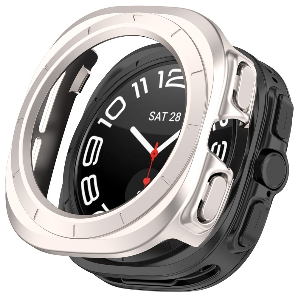 Half plastové nasadzovacie puzdro na Samsung Galaxy Watch Ultra (2025) 47mm - béžové