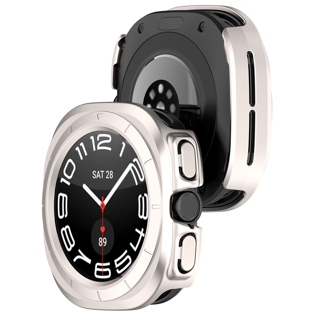 Half plastové nasadzovacie puzdro na Samsung Galaxy Watch Ultra (2025) 47mm - béžové