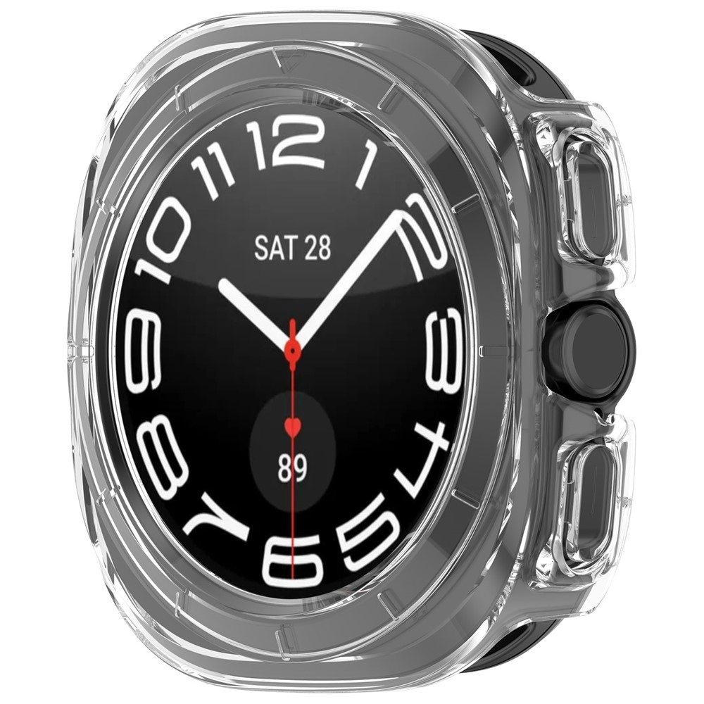 Half plastové nasadzovacie puzdro na Samsung Galaxy Watch Ultra (2025) 47mm - priehľadné