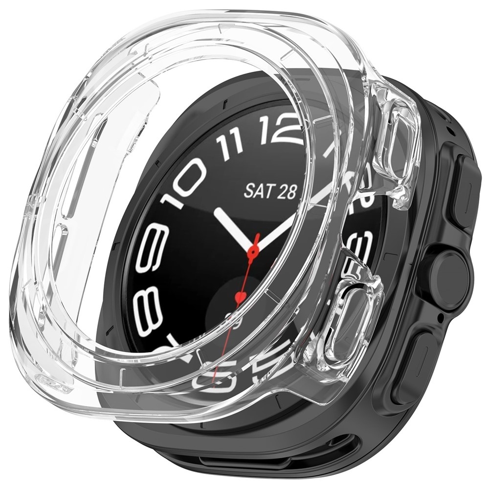 Half plastové nasadzovacie puzdro na Samsung Galaxy Watch Ultra (2025) 47mm - priehľadné