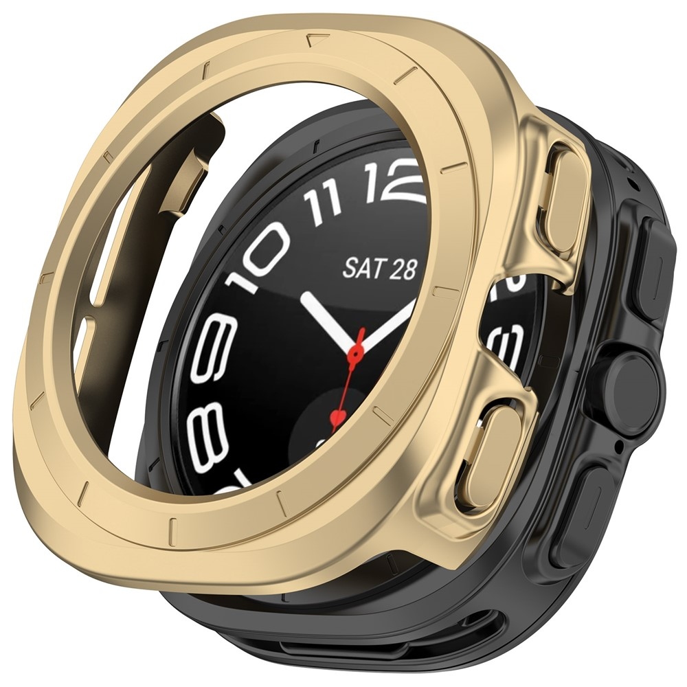 Half plastové nasadzovacie púzdro na Samsung Galaxy Watch Ultra (2025) 47mm - zlaté