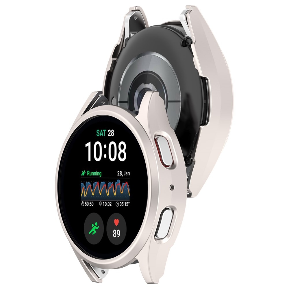 Half plastové nasadzovacie púzdro na Samsung Galaxy Watch7 40mm - béžové