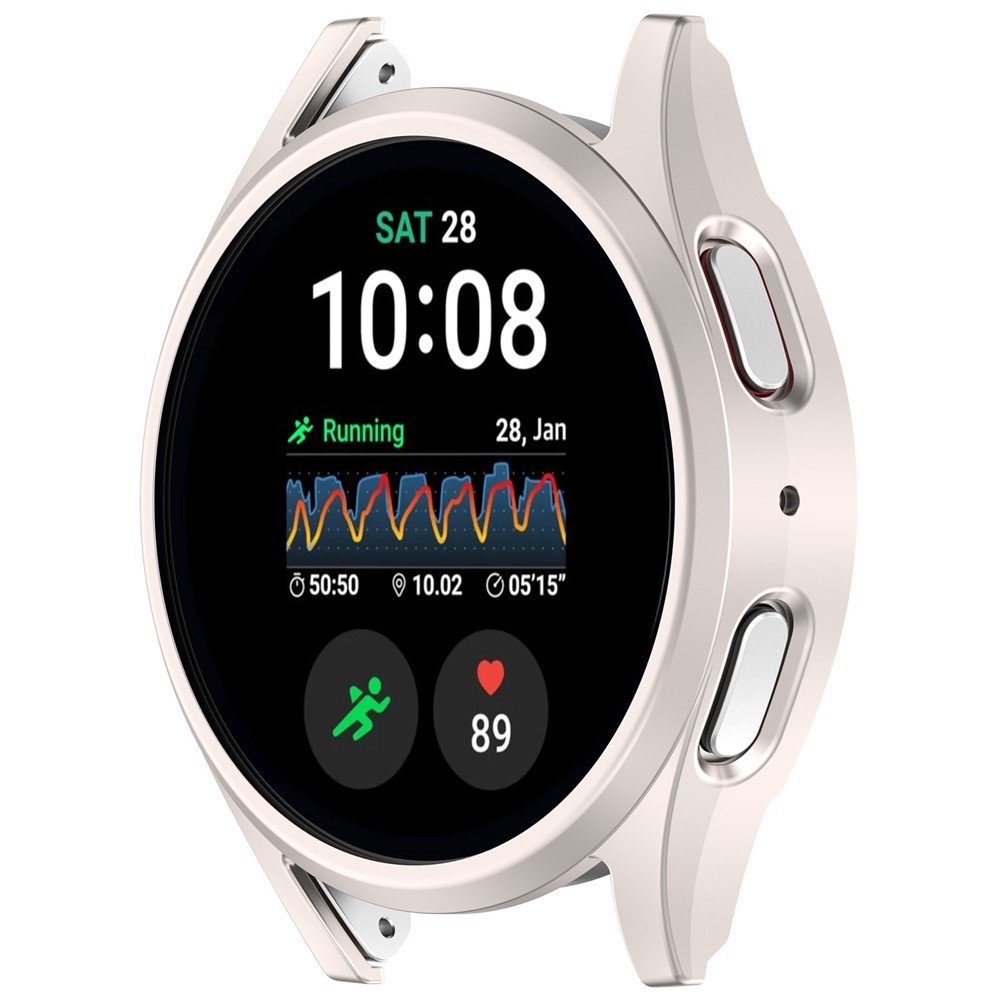 Half plastové nasadzovacie púzdro na Samsung Galaxy Watch7 40mm - béžové