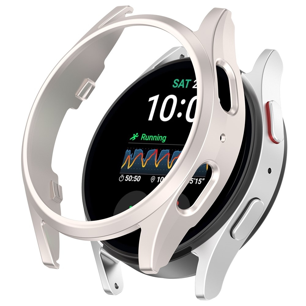 Half plastové nasadzovacie púzdro na Samsung Galaxy Watch7 44mm - béžové
