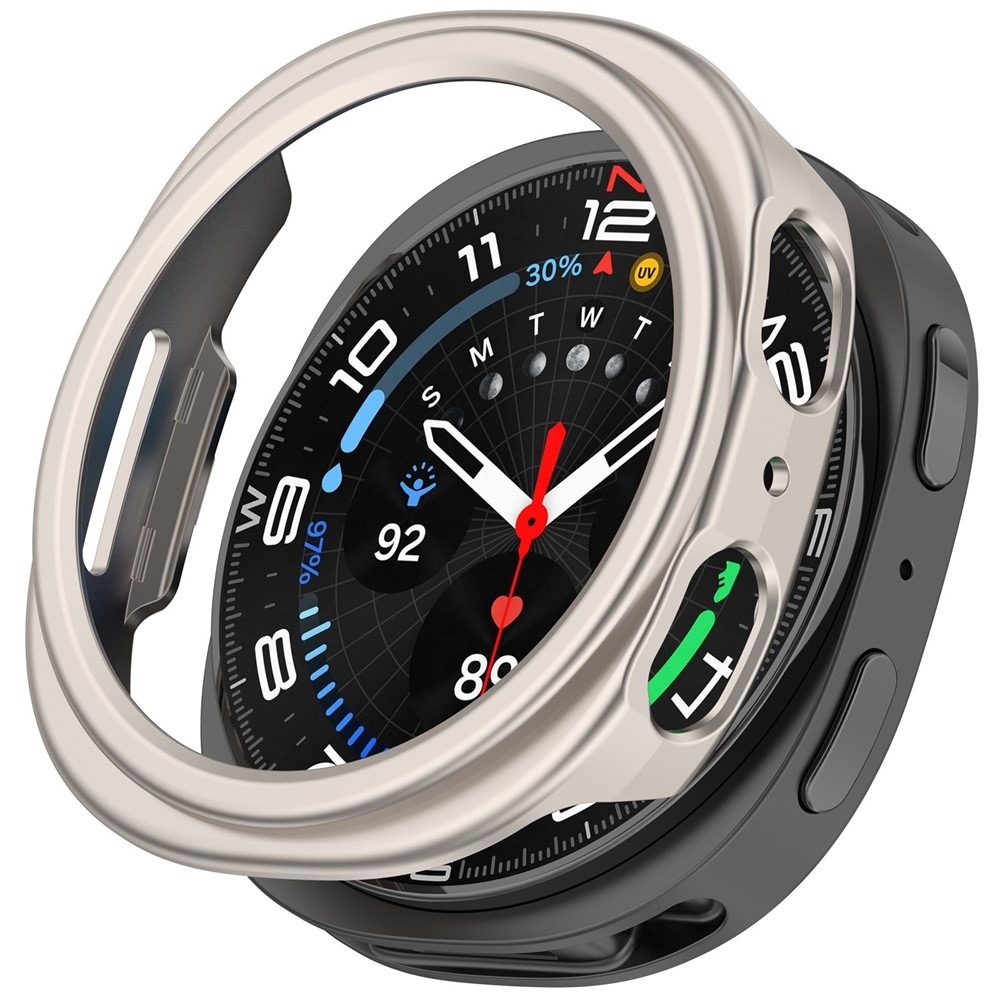 Half plastové nasadzovacie puzdro na Samsung Galaxy Watch8 40mm - béžové