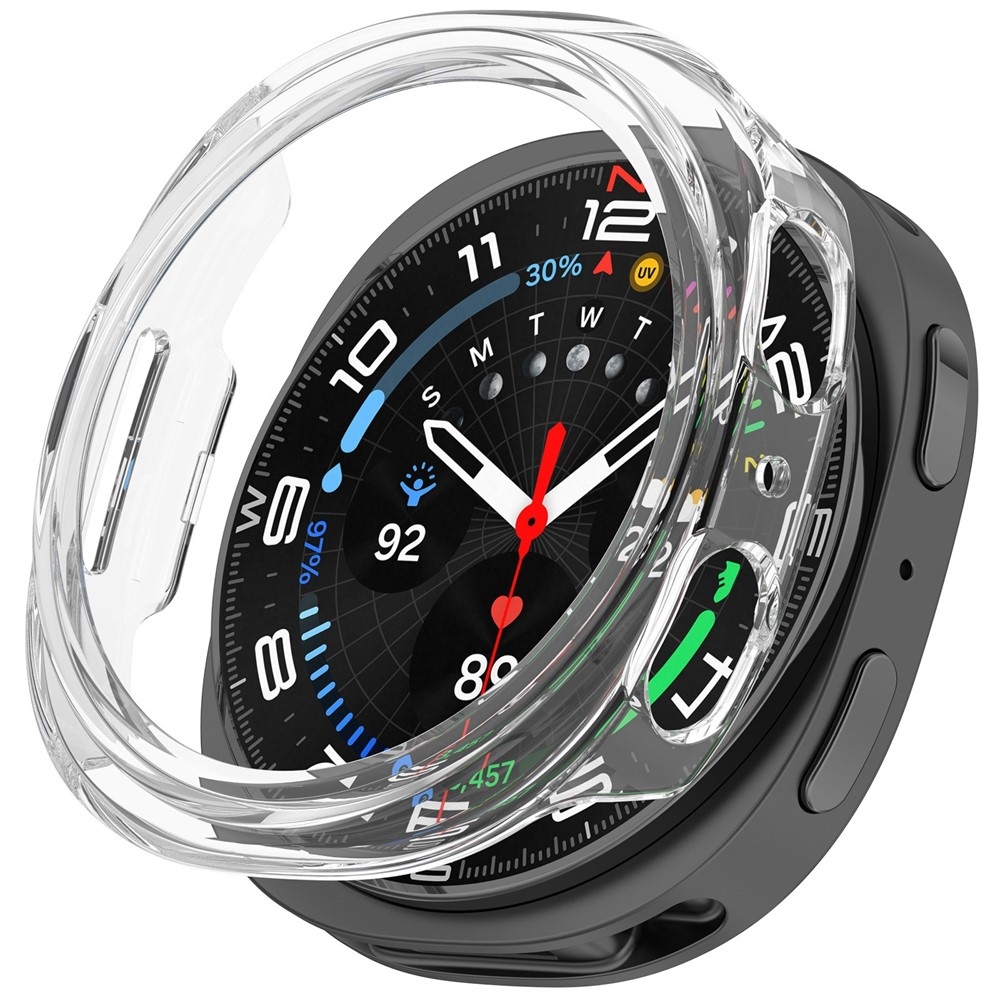 Half plastové nasadzovacie puzdro na Samsung Galaxy Watch8 40mm - priehľadné