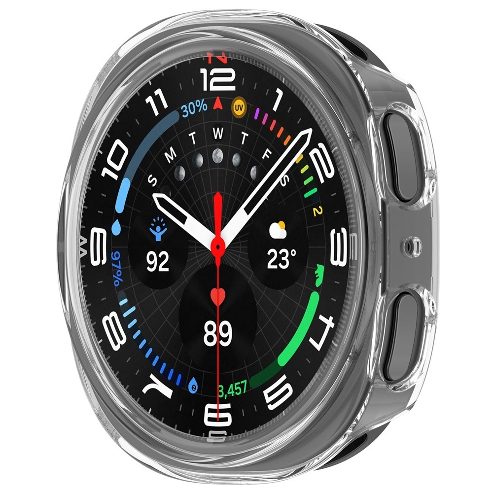 Half plastové nasadzovacie puzdro na Samsung Galaxy Watch8 40mm - priehľadné