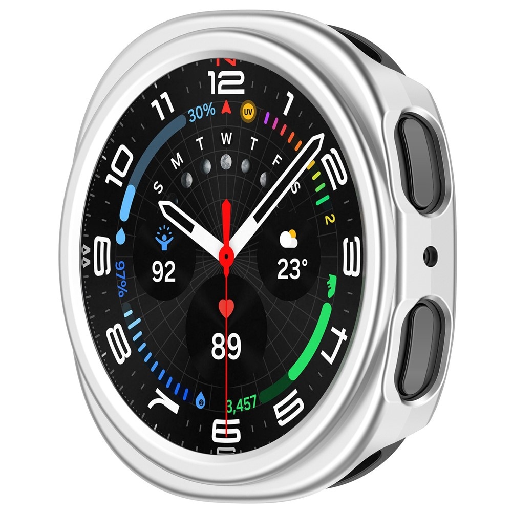 Half plastové nasadzovacie puzdro na Samsung Galaxy Watch8 40mm - strieborné