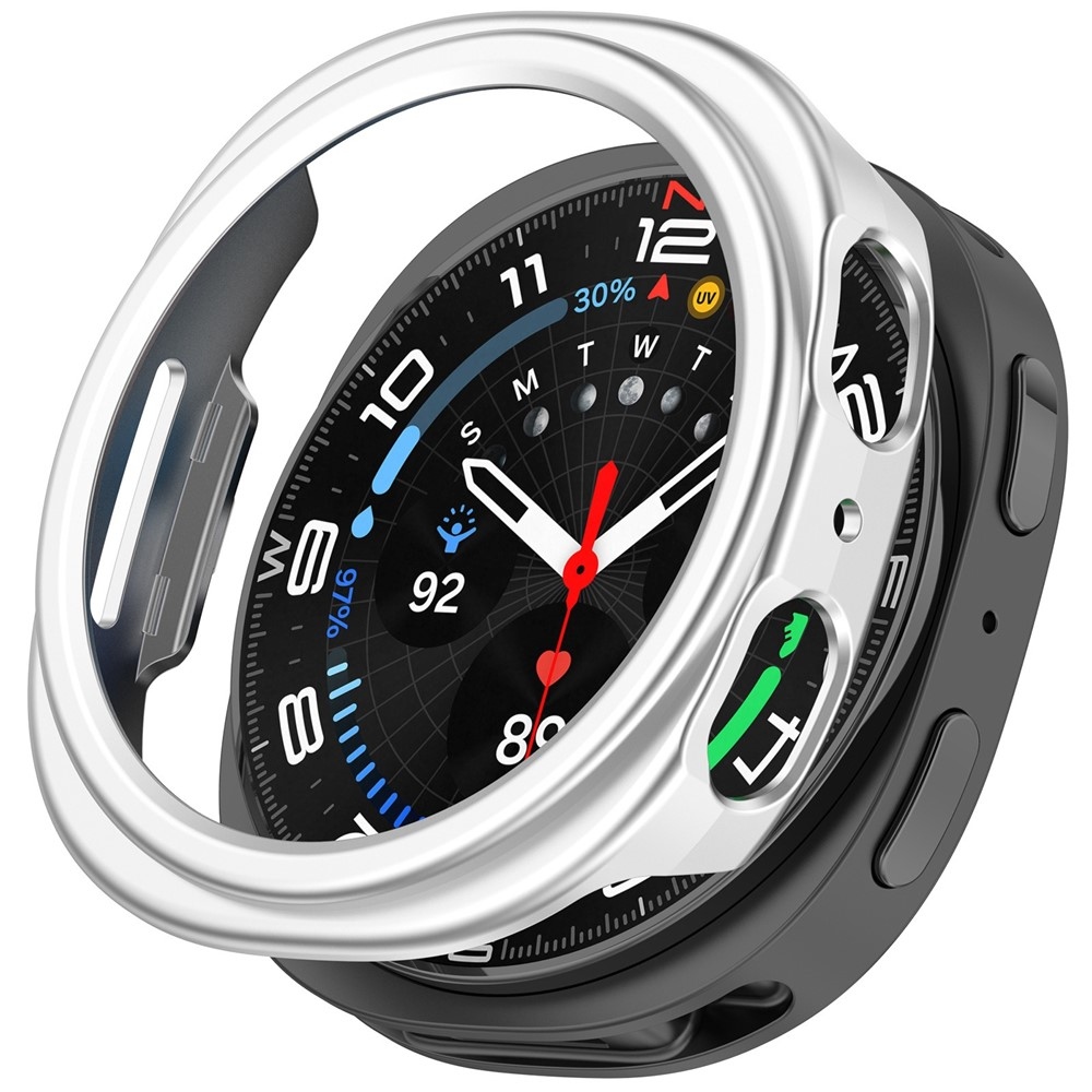 Half plastové nasadzovacie puzdro na Samsung Galaxy Watch8 44mm - strieborné