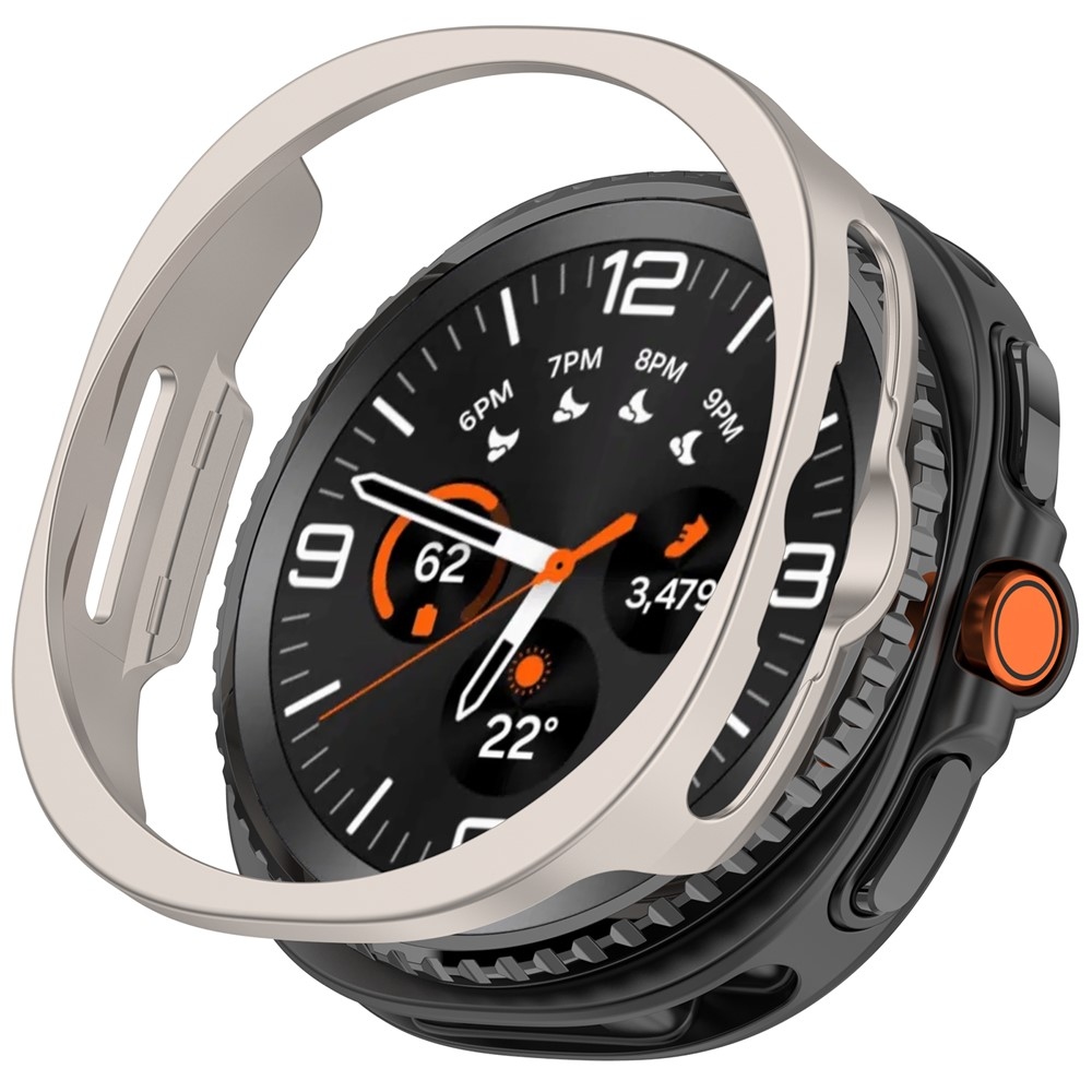 Half plastové nasadzovacie puzdro na Samsung Galaxy Watch8 Classic 46mm - béžové