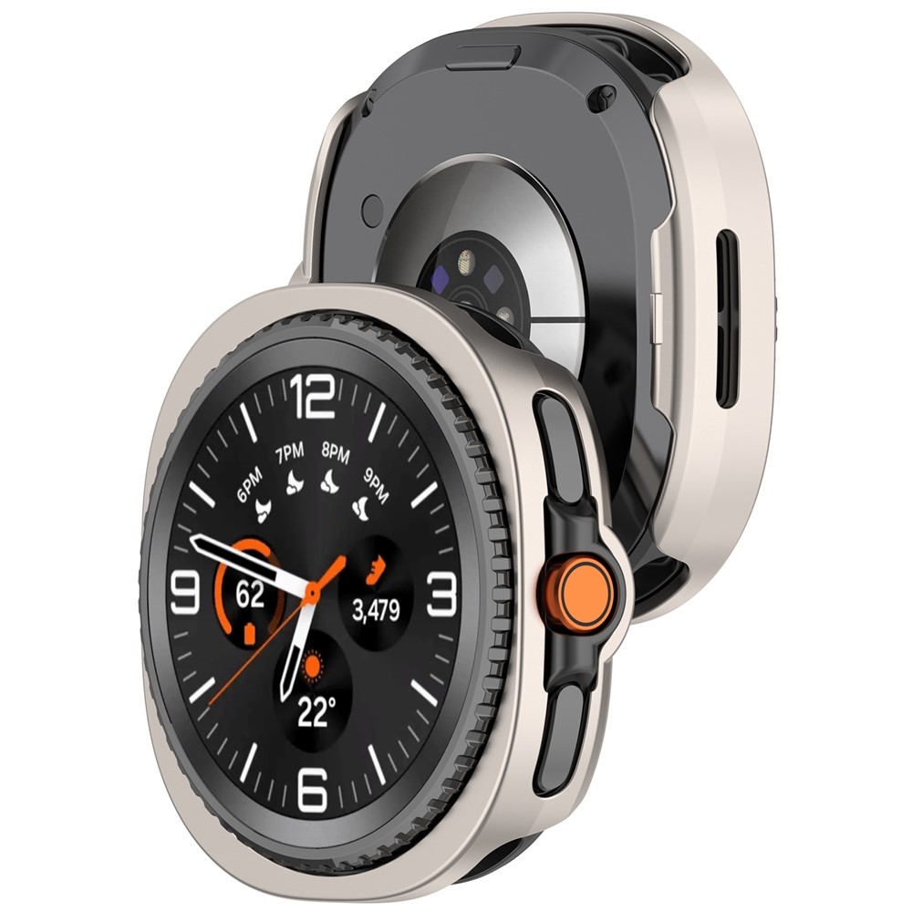 Half plastové nasadzovacie puzdro na Samsung Galaxy Watch8 Classic 46mm - béžové