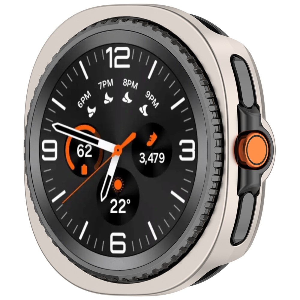 Half plastové nasadzovacie puzdro na Samsung Galaxy Watch8 Classic 46mm - béžové