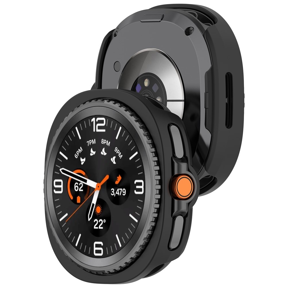 Half plastové nasadzovacie púzdro na Samsung Galaxy Watch8 Classic 46mm - čierne