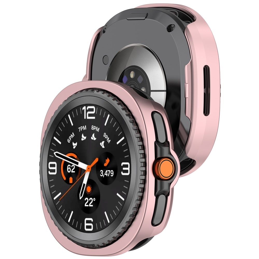 Half plastové nasadzovacie púzdro na Samsung Galaxy Watch8 Classic 46mm - ružové