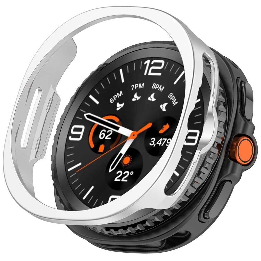Half plastové nasadzovacie puzdro na Samsung Galaxy Watch8 Classic 46mm - strieborné