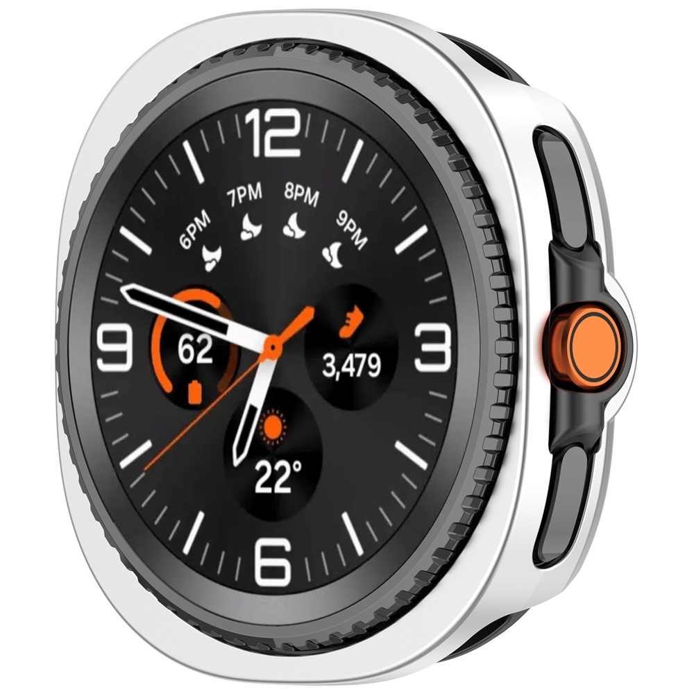 Half plastové nasadzovacie puzdro na Samsung Galaxy Watch8 Classic 46mm - strieborné