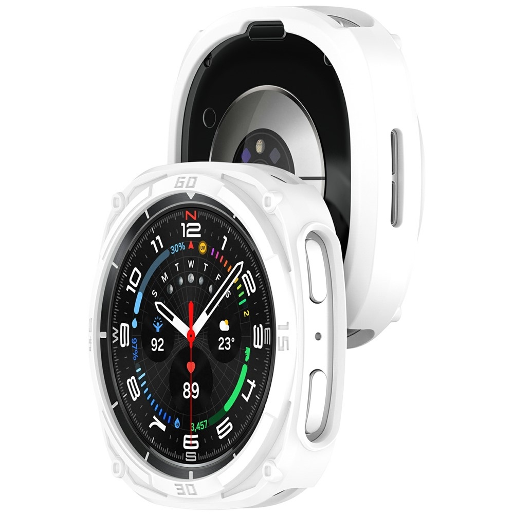 Half plastové nasadzovacie púzdro na Samsung Galaxy Watch9 44mm - biele