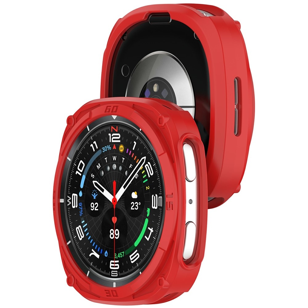 Half plastové nasadzovacie puzdro na Samsung Galaxy Watch9 44mm - červené