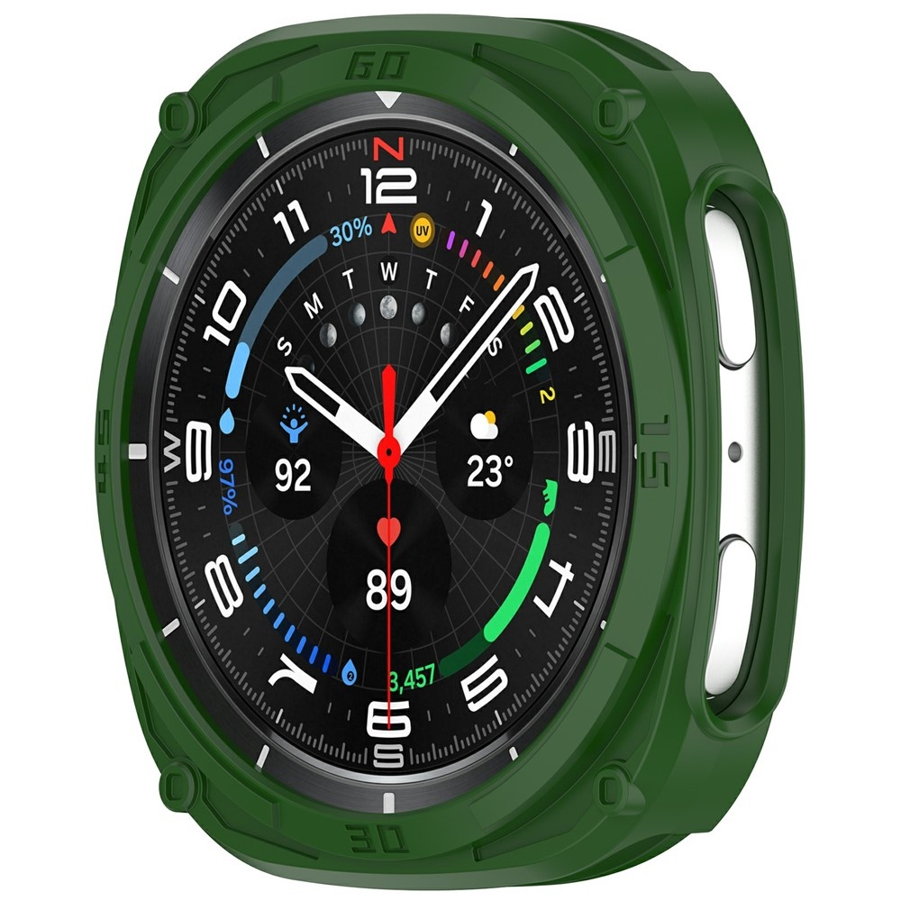 Half plastové nasadzovacie púzdro na Samsung Galaxy Watch9 44mm - zelené