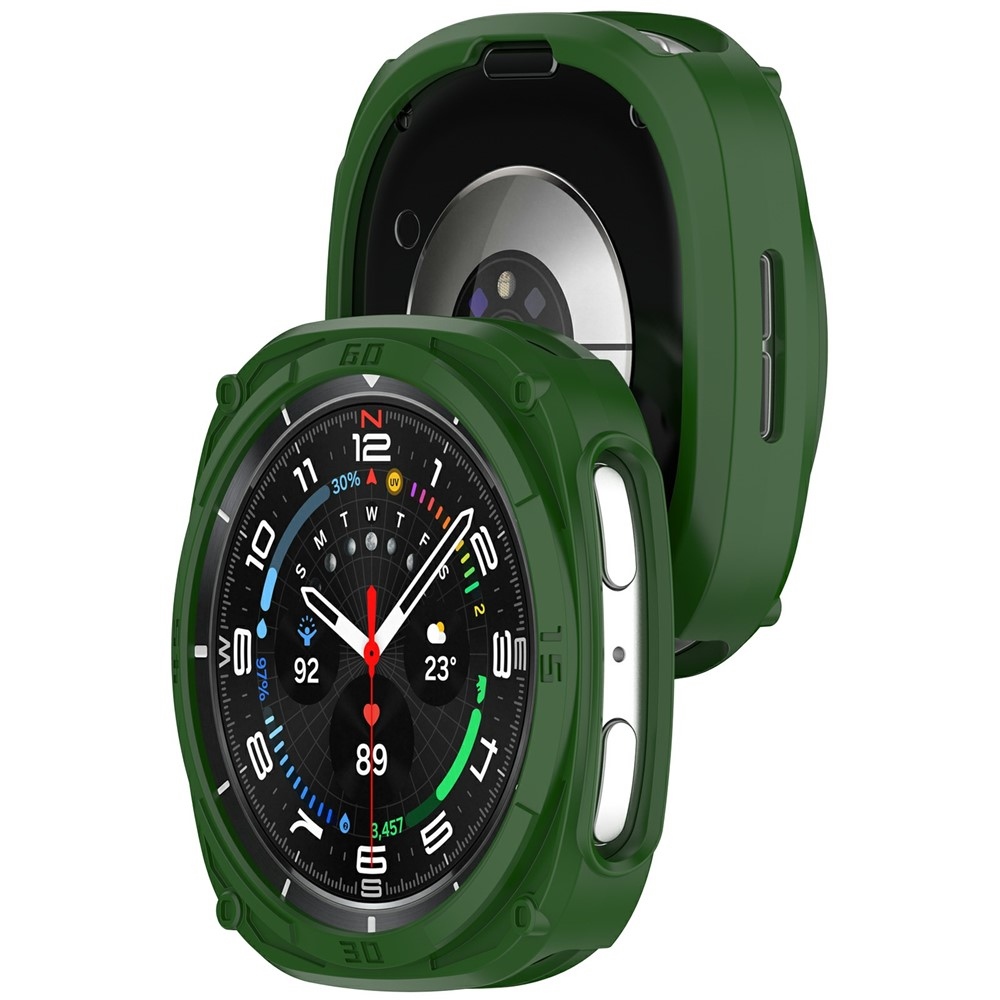 Half plastové nasadzovacie púzdro na Samsung Galaxy Watch9 44mm - zelené