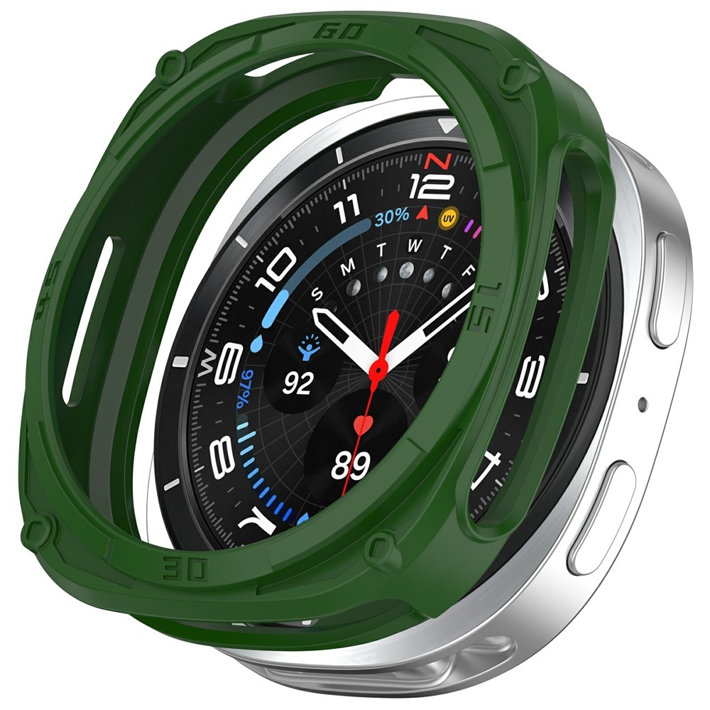 Half plastové nasadzovacie púzdro na Samsung Galaxy Watch9 44mm - zelené