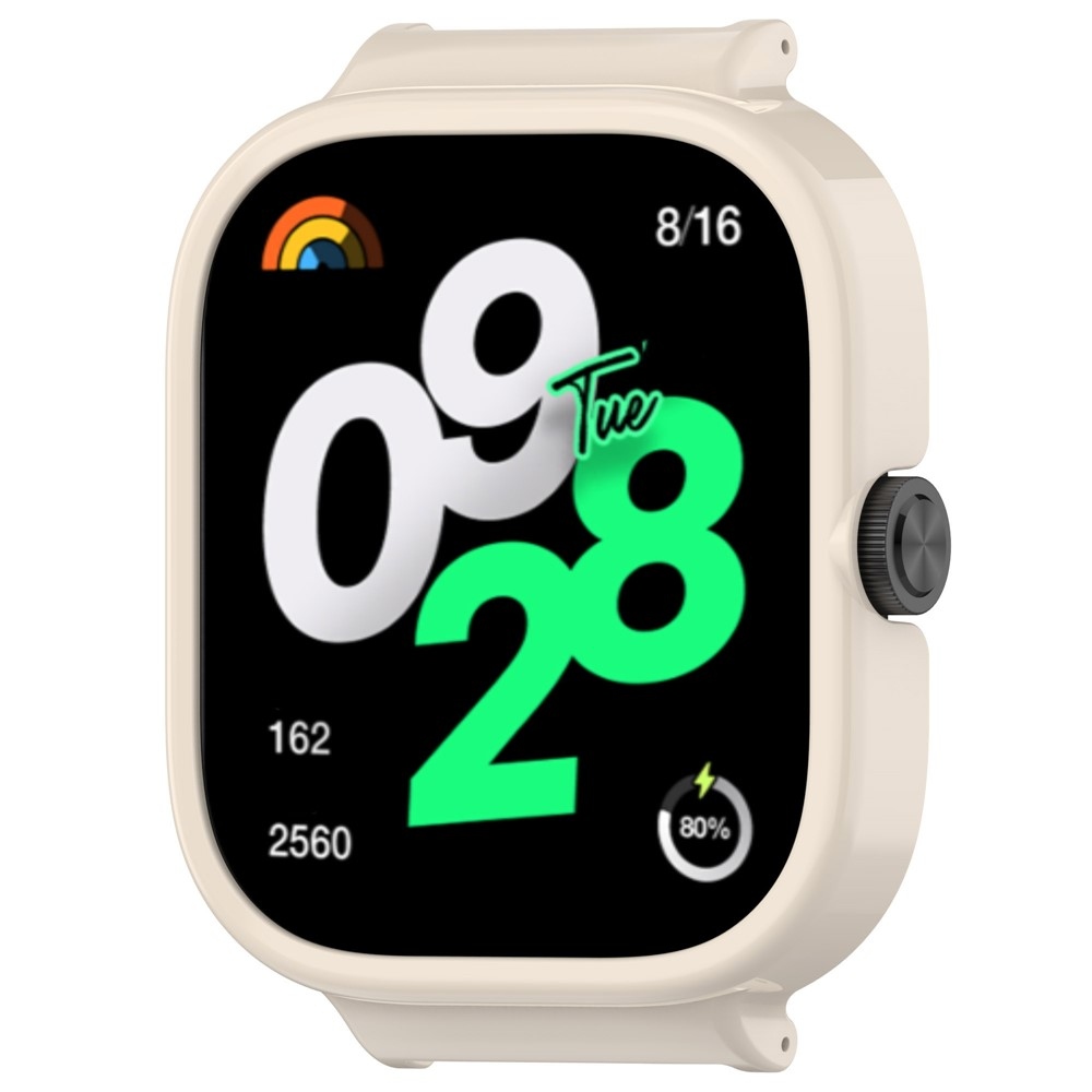 Half plastové nasadzovacie puzdro na Xiaomi Redmi Watch 5 - biele
