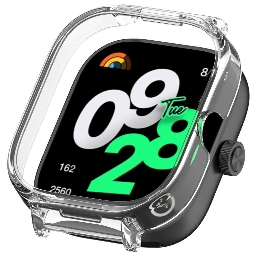 Half plastové nasadzovacie puzdro na Xiaomi Redmi Watch 5 - priehľadné
