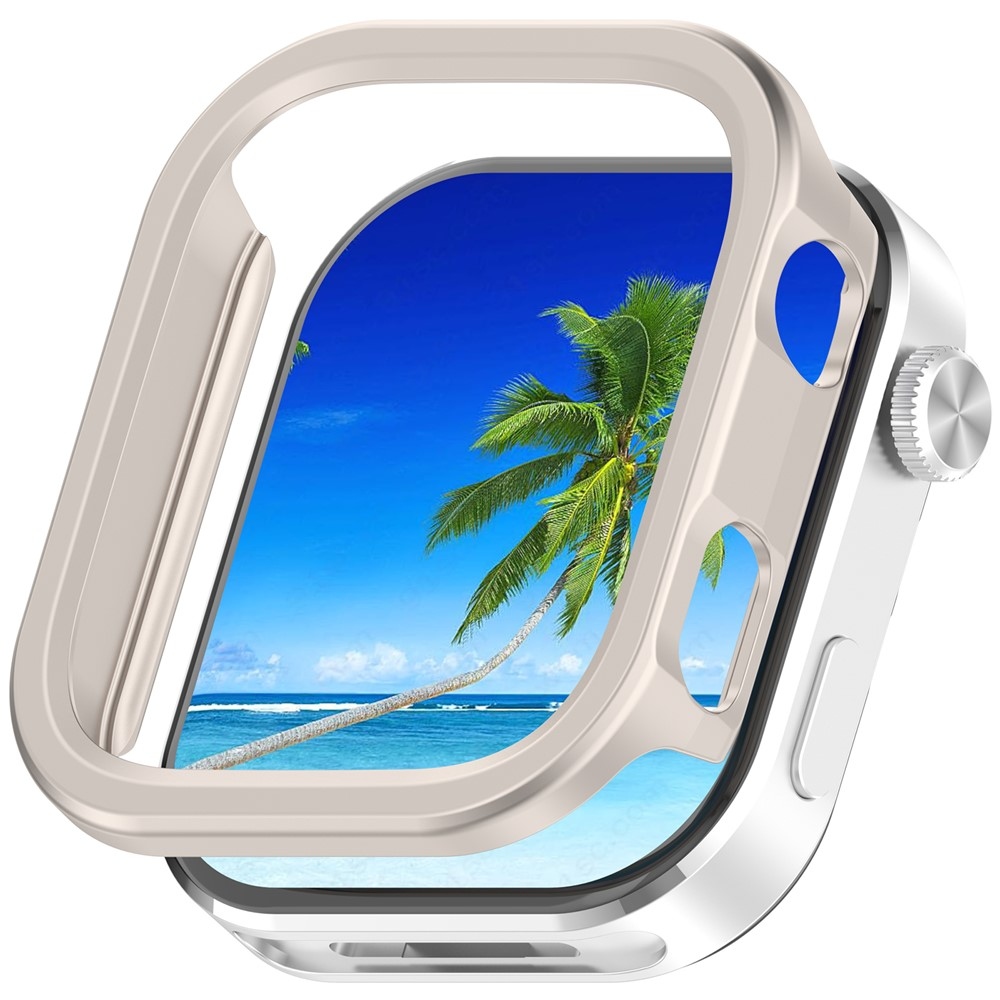 Half plastové nasadzovacie puzdro na Xiaomi Redmi Watch 6 - béžové