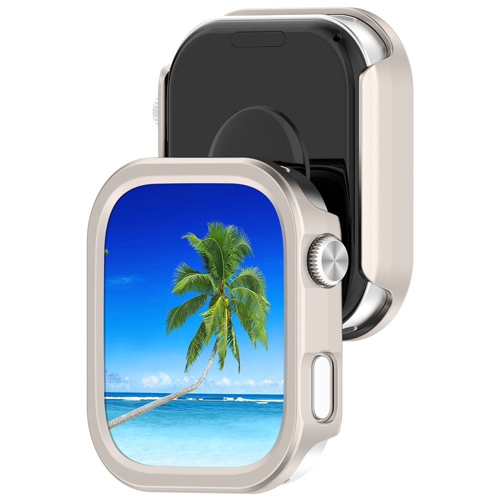 Half plastové nasadzovacie puzdro na Xiaomi Redmi Watch 6 - béžové