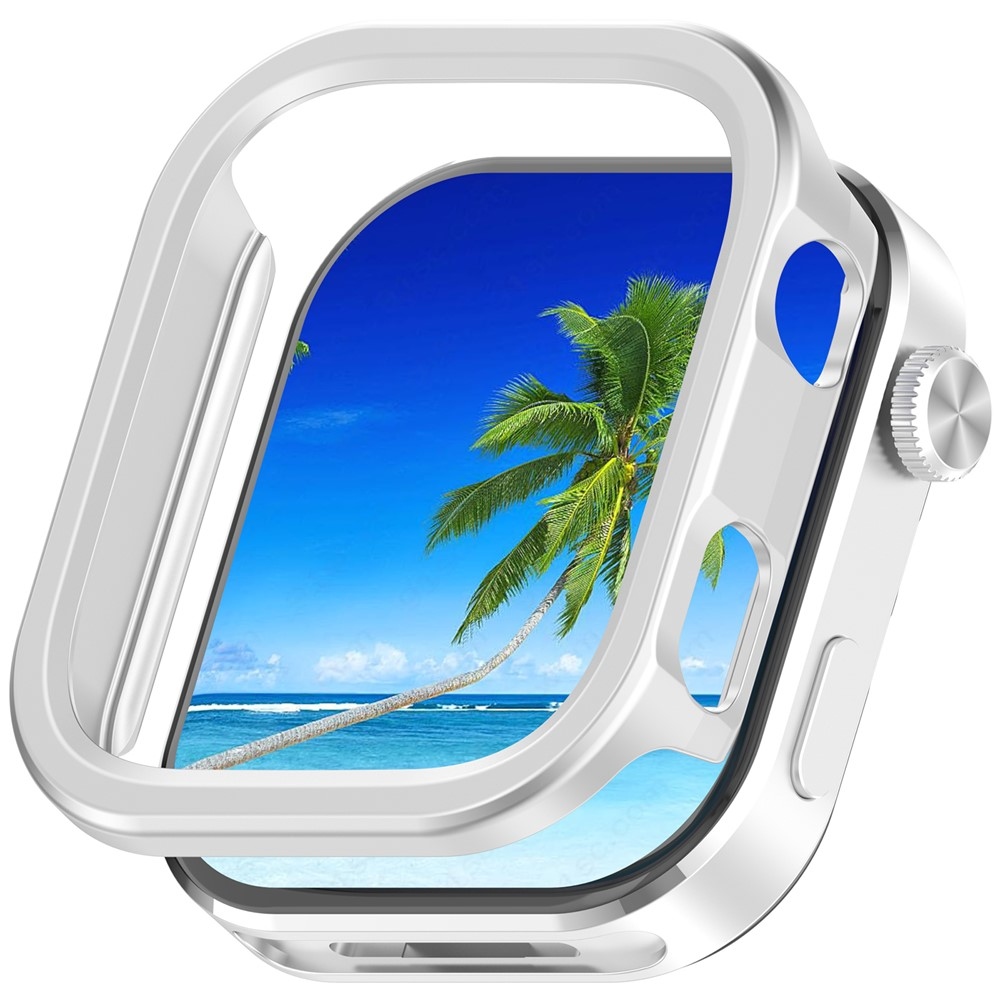 Half plastové nasadzovacie puzdro na Xiaomi Redmi Watch 6 - strieborné