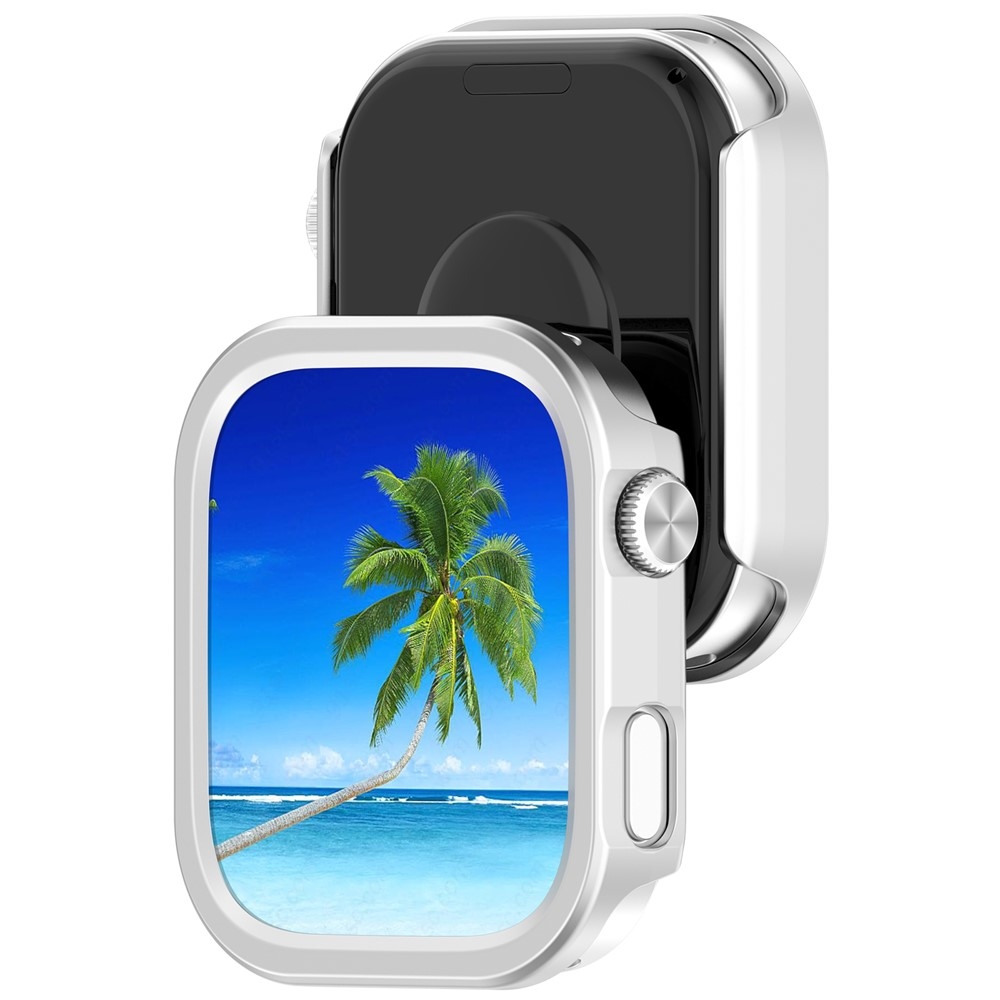 Half plastové nasadzovacie puzdro na Xiaomi Redmi Watch 6 - strieborné