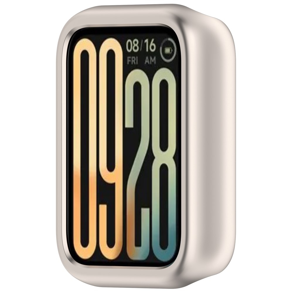 Half plastové nasadzovacie puzdro na Xiaomi Smart Band 10 Pro - béžové
