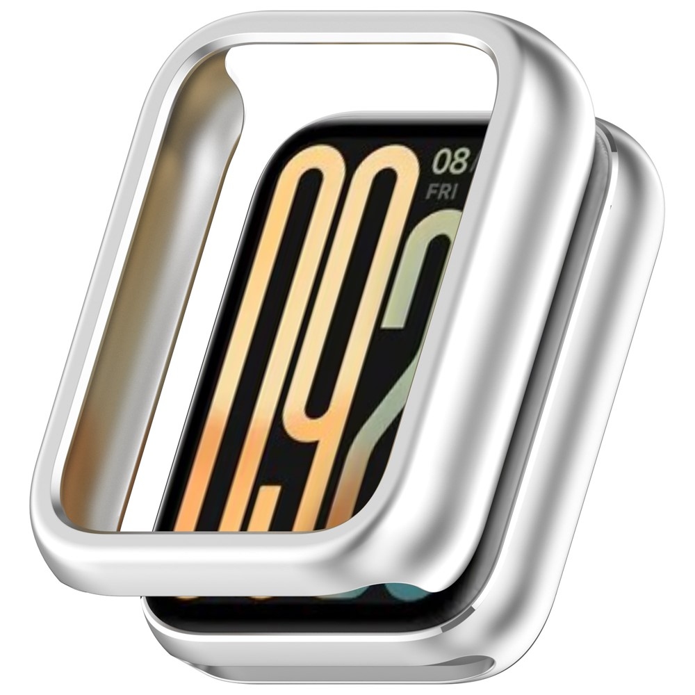 Half plastové nasadzovacie puzdro na Xiaomi Smart Band 10 Pro - strieborné