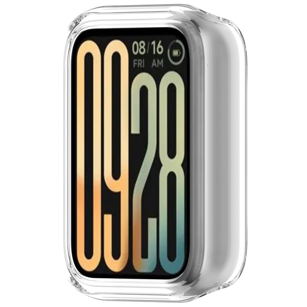 Half plastové nasadzovacie puzdro na Xiaomi Smart Band 9 Pro - priehľadné