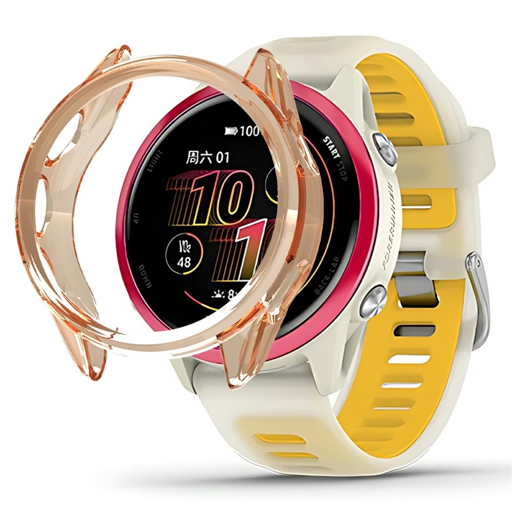 Halfe gélové nasadzovacie púzdro na Garmin Forerunner 570 47mm - oranžové