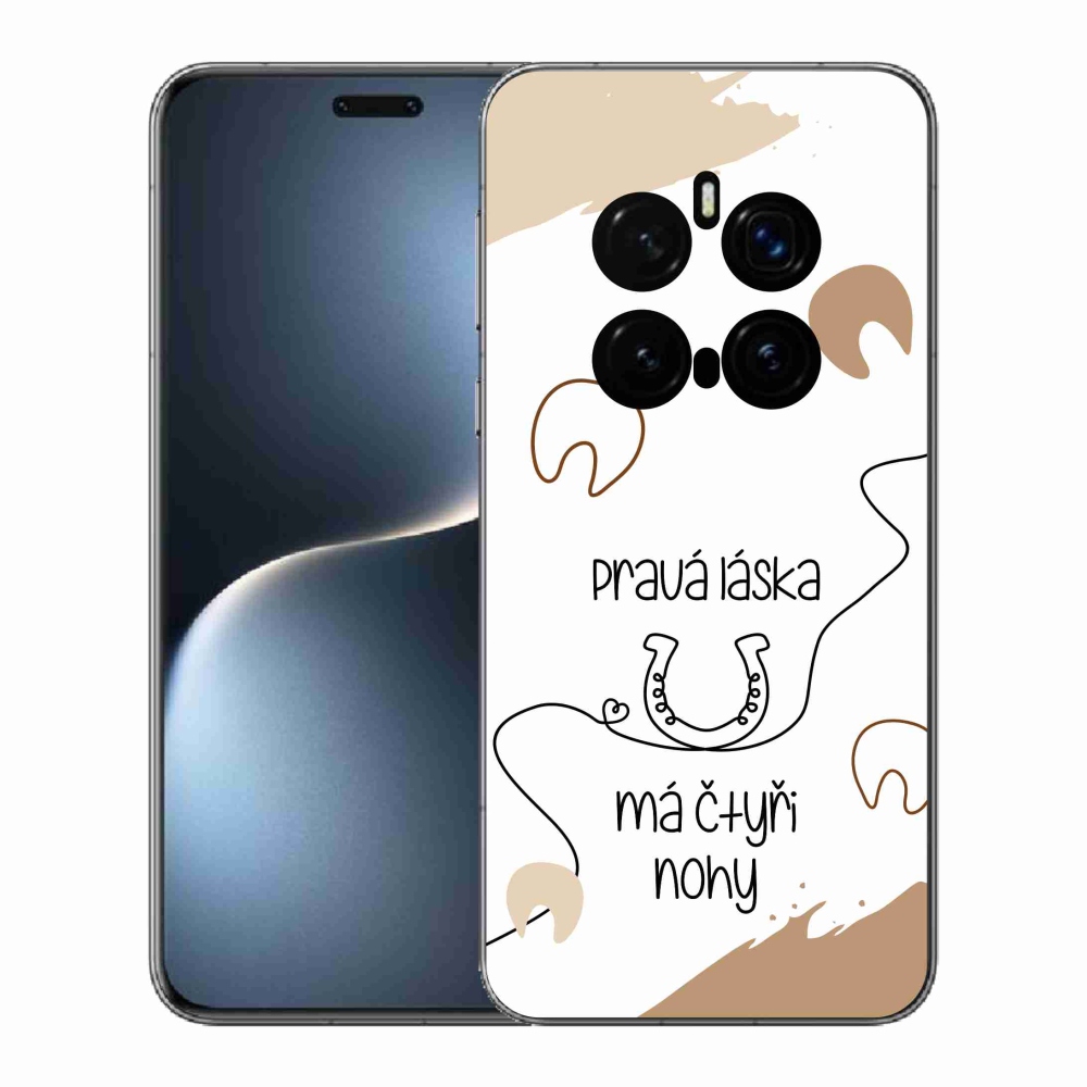 Gélový kryt mmCase na Honor Magic 7 Pro 5G - konský motív biele pozadie