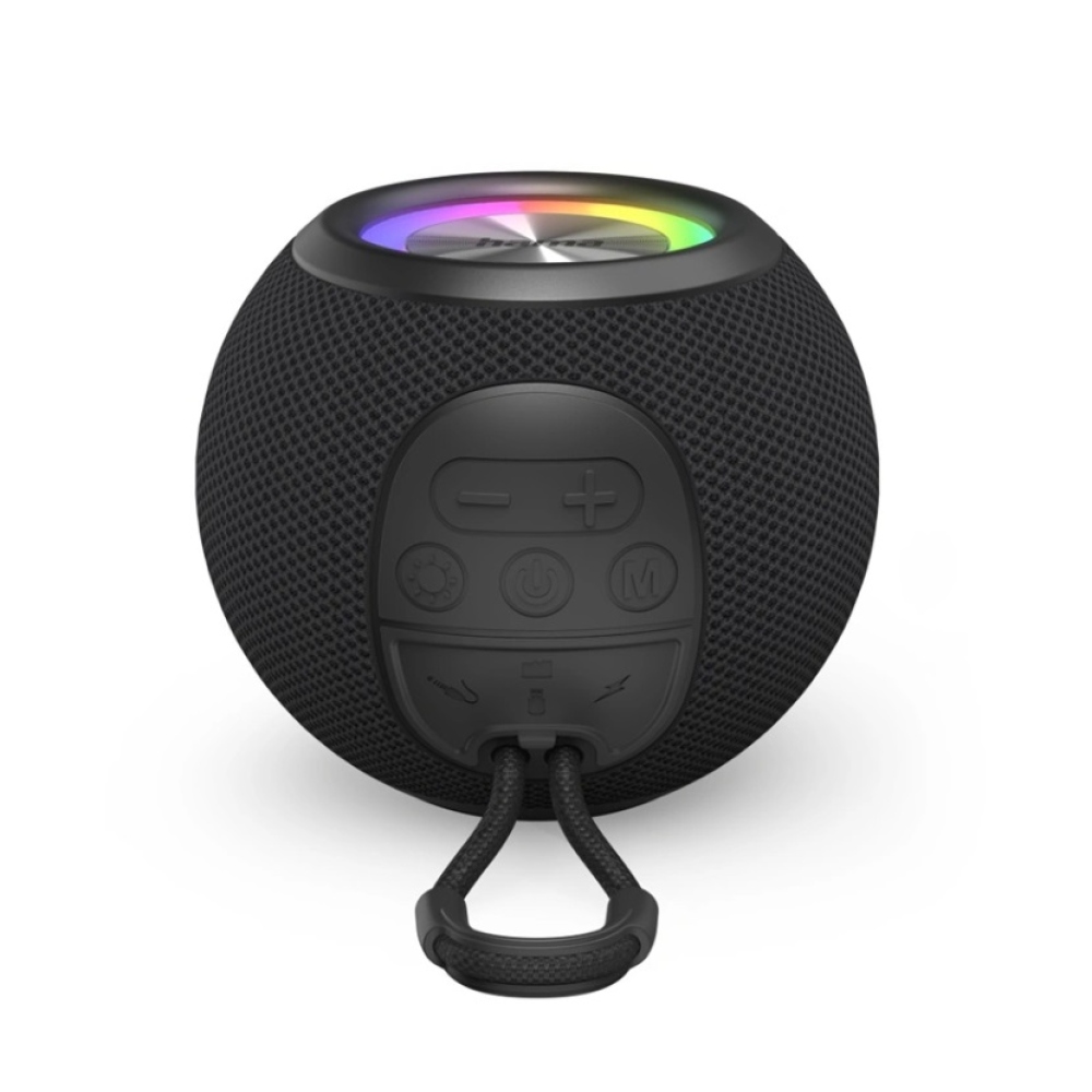 Hama Ball Bluetooth reproduktor 5 W, LED podsvietenie, USB-A, microSD slot - čierny