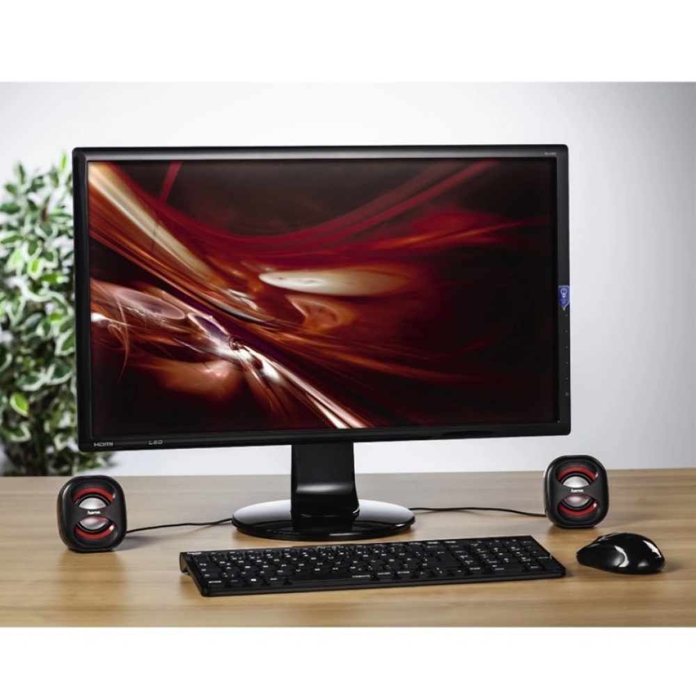 Hama reproduktory k notebooku Sonic Mobil 183 - čierne / červené