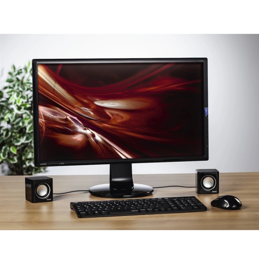 Hama reproduktory k notebooku Sonic Mobil 185 - čierne / strieborné