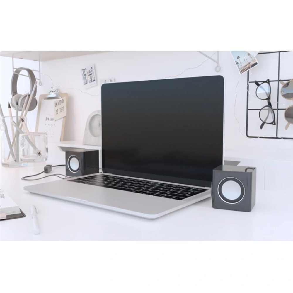 Hama reproduktory k notebooku Sonic Mobil 185 - čierne / strieborné