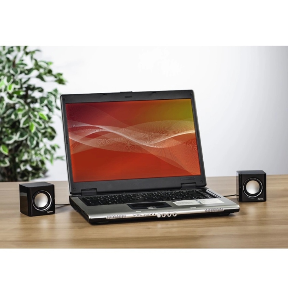 Hama reproduktory k notebooku Sonic Mobil 185 - čierne / strieborné