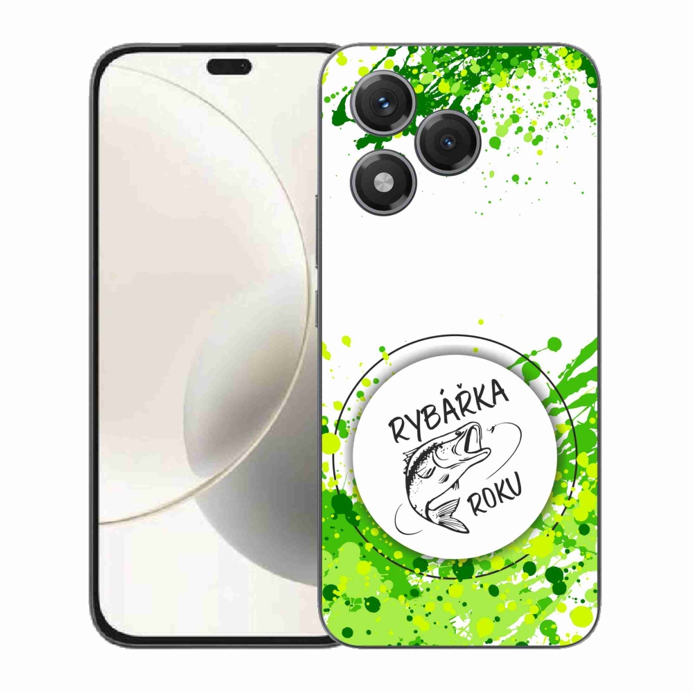 Gélový kryt mmCase na Honor 400 Lite - rybárka roku biele pozadie