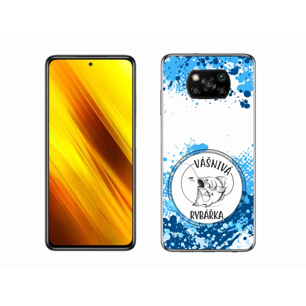 Gélový kryt mmCase na Xiaomi Poco X3 Pro - vášnivá rybárka biele pozadie