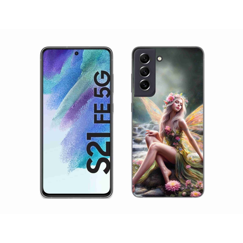 Gélový kryt mmCase na Samsung Galaxy S21 FE 5G - motýlia žena 1