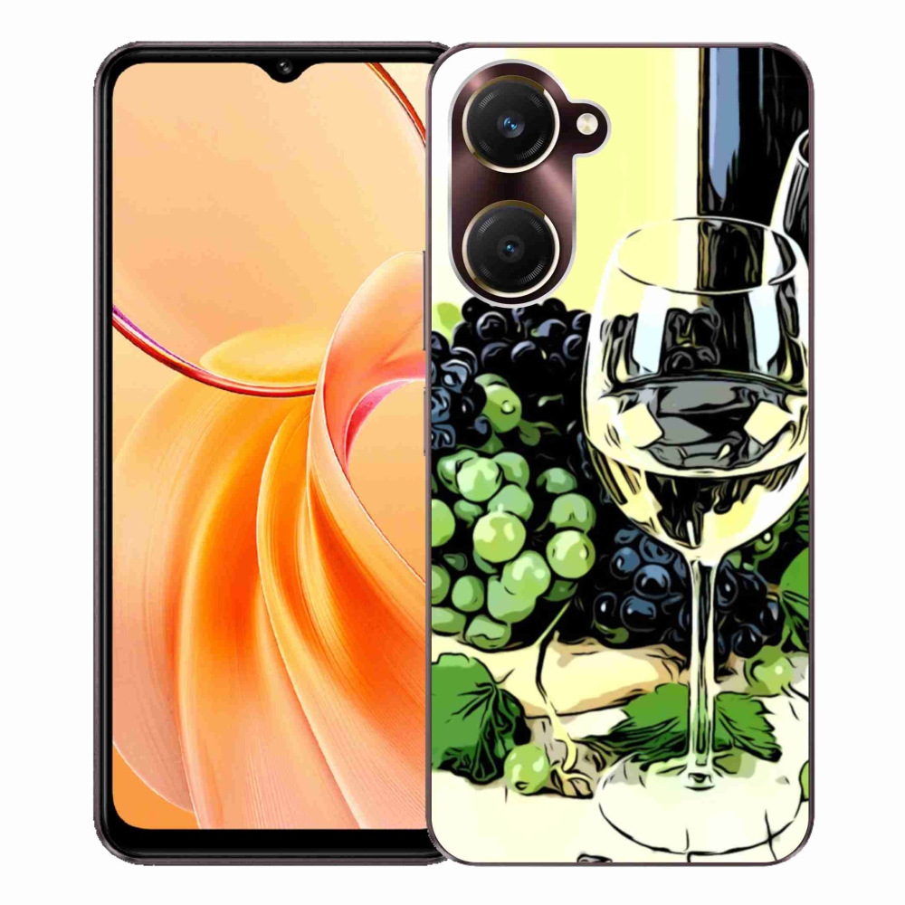 Gélový kryt mmCase na Vivo Y28s 5G - pohár vína