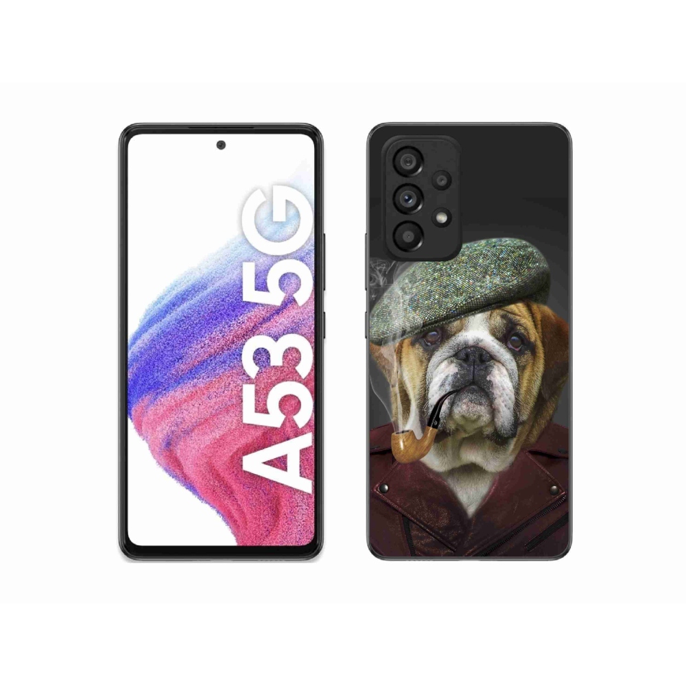 Gélový kryt mmCase na Samsung Galaxy A53 5G - pes s fajkou